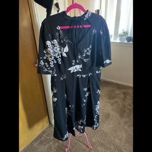 eshakti floral poplin dress